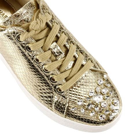 michael kors schuhe gold weiß|michael kors gold shoes.